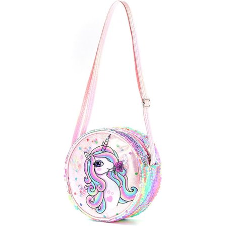 Unicorn Veske Jente, Rosa Brystveske Barn Jenter, Justerbar Stropp Benk Barn Ryggsekk Jenter, Brukes til å Oppbevare Små Penger og Små Ting