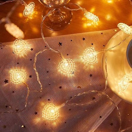 Sol- och batteridrivna ljusslingor – stjärnor, hjärtan och planeter, USB och 220V, utomhuscamping och festdekoration