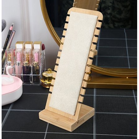 Halsbandshållare i trä, 10x10x26cm originalfärg 1 st halsband