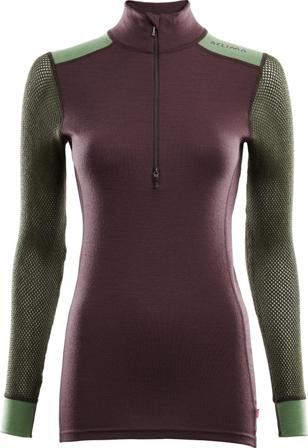 Aclima WoolNet Hybrid Mock Neck Woman Women base layer tops Purple XS
