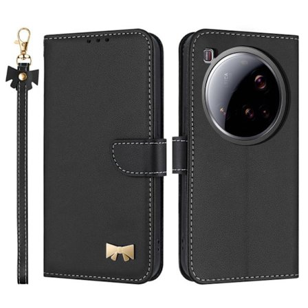 Xiaomi 15 Ultra - Metall Båge Läder fodral med Handrem