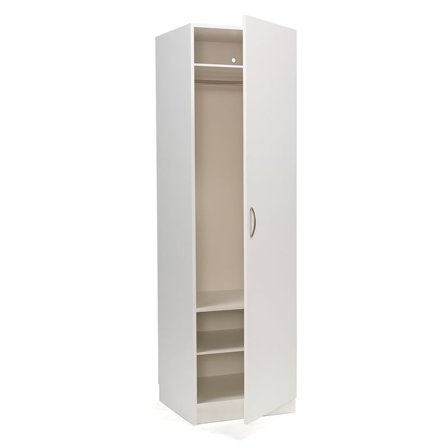 Wardrobe, 600x600x2100 mm, R/H, white, white