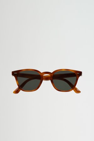 River Amber - green solid lens