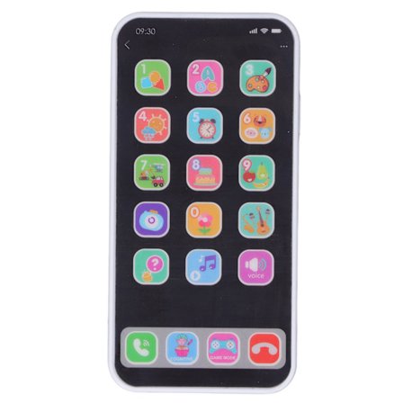 Baby leksakstelefon Multifunktionell pedagogisk musik Baby mobiltelefon Ljus upp Spela telefon för spädbarn Barn Småbarn Vit