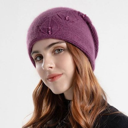 Dammössa stickad mössa Vindtät och hålla varm mjuk mössa Idealisk present till flickvän mamma