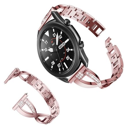 Samsung Galaxy Watch 3 (45mm) rhinesten rustfrit stål rem - pink