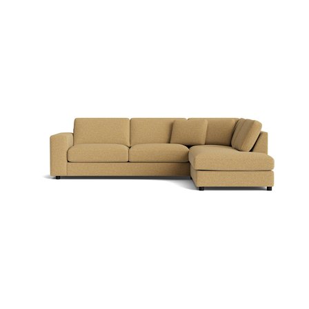 Oasis Ecksofa, rechts, Puente Gelb, modernes Design, bequeme Nozag-Federung, hochwertiges Polstersofa für Wohnzimmer, Höhe 79cm, Uni-Muster