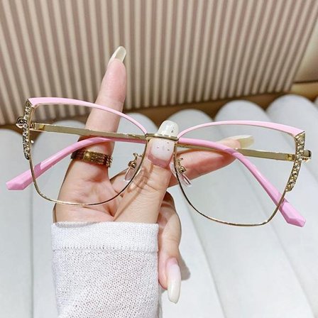 Anti-Blue Light Glasses Neliömäiset silmälasit PINK