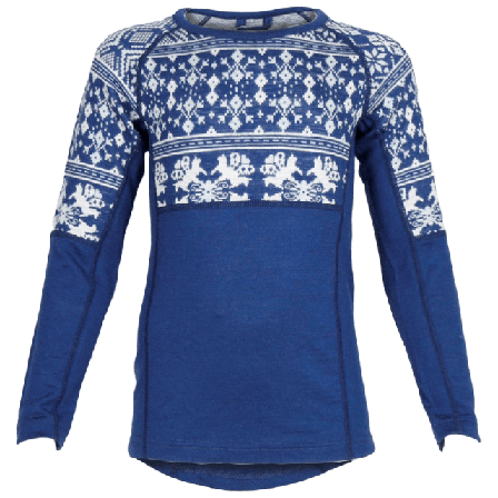 Bagheera Merino Dalecarlian Top Jr T-shirts & toppar Dam Blå 122/128