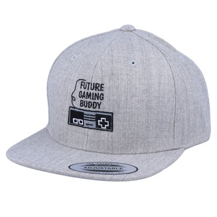 Kinder Kiddo Cap - Grau snapback Cap - Kinder Gaming Buddy Heather Grey Snapback @ Hatstore