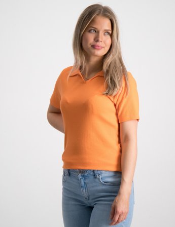 D-XEL rib top Pomarańczowy Topy i bluzki Dziewczyna - Kids Brand Store