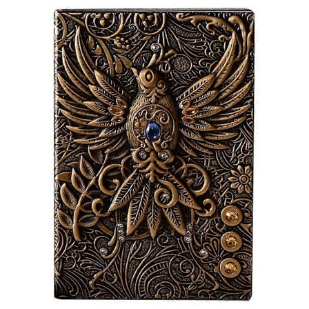 Vintage Retro The Phenix Long Life Fågel Tema Linjerat Papper Anteckningsbok 100 Sidor Journal Skola Kontorsmaterial (Fww)