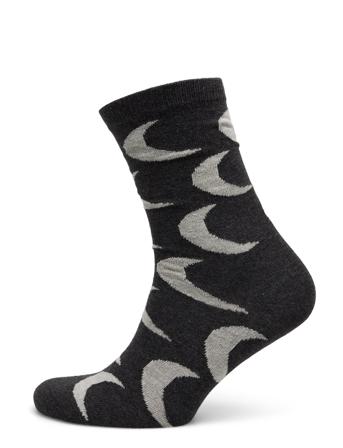 Moon Jacquard Long Socks Lingerie Socks Regular Socks Monivärinen/Kuvioitu Bobo Choses