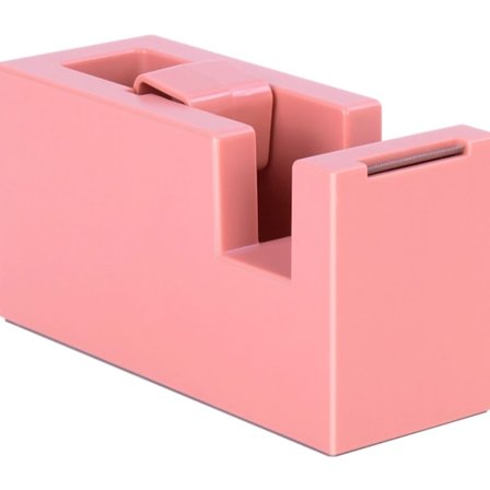 Teipdispenser Enkel stil Bærbar ABS Resin Skrivebords Teipdispenser for Kontor Skole Rose Red