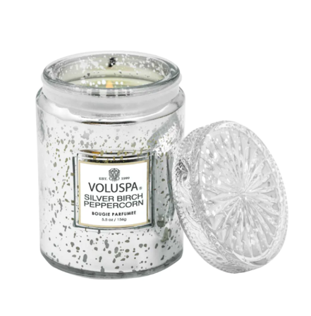 Voluspa Silver-Birch-Peppercorn Duftlys Small 50t