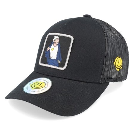 Lucid Smile - Schwarz trucker Cap - Flexing Cash Pach Black A-framed Trucker @ Hatstore