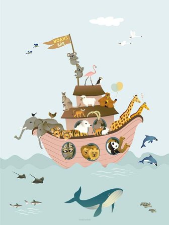 ViSSEVASSE Plakat 'Noah's Ark' 30 x 40 cm, Tøj & Bolig, Boliginteriør, Plakater & Rammer