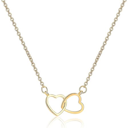 Søte Halskjeder For Kvinner Trendy 14k Åpen Halskje Delikat Hjerteanheng Halskje Estetisk Smykker For Tenåringsjenter
