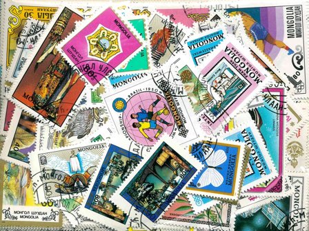 Mongoliet - 500 forskellige frimærker - Stemplet