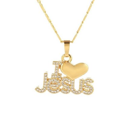 Jesus Piece Smycken Halsband Kubisk Hänge