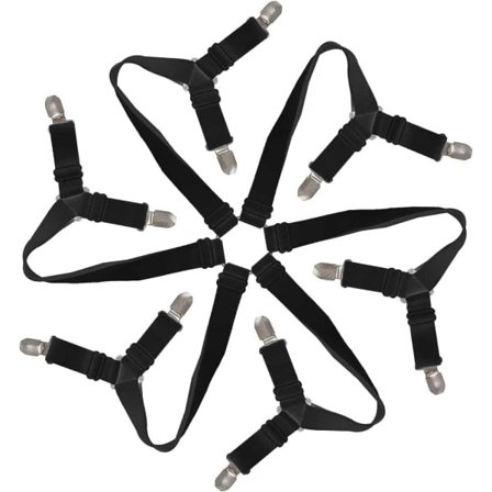 12 Kryssfinerklemmer 6 Sideplateholder Justerbar Svart