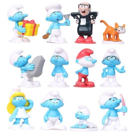 12pcs Smurf Doll Cartoon Anime Doll Toy Gift