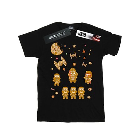 Star Wars Boys Gingerbread Empire T-Shirt 7-8 år Svart