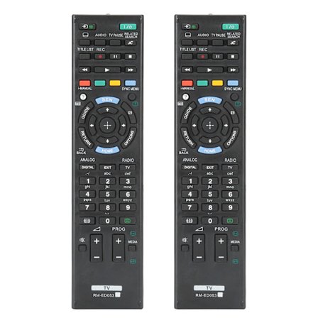 2 stk. Universal TV-fjernbetjening til Sony TV-udskiftning Multifunktion