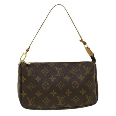 Louis Vuitton Vintage, Pre-owned Pochette Accessoires Monogram Bag Bruin, Dames, Maat:ONE Size,leather