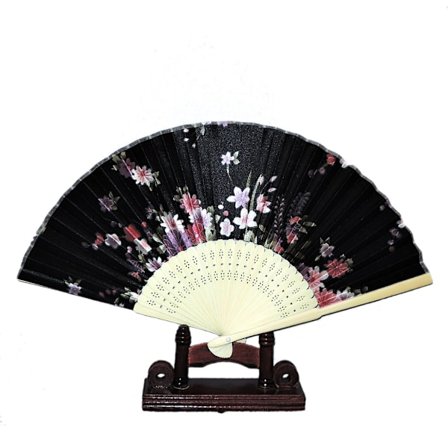 Fjedervifte - Blomster [Lys] - Sort