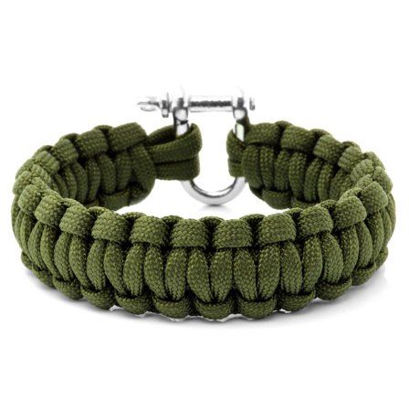 Pulsera militar de cuerda de paracaídas para hombres - Pulsera de supervivencia