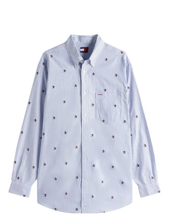 Tommy Girl Embroidered Shirt Blue Tommy Jeans