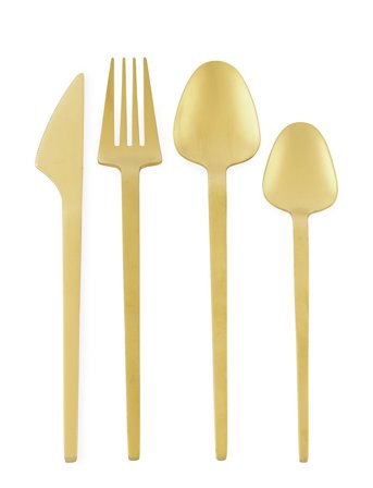 Jonathan Adler Vienna Flatware - 24 Piece Set - Gold - ONE SIZE