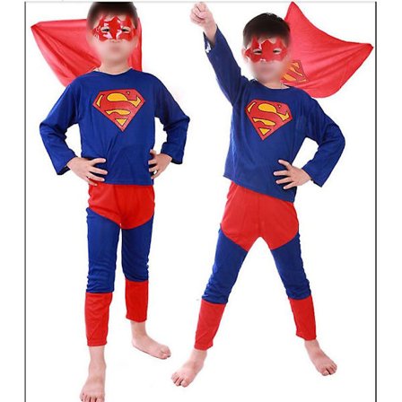 Halloween Superman Cartoon Dragt Kostumer Til Børn 2-7 år)(S)