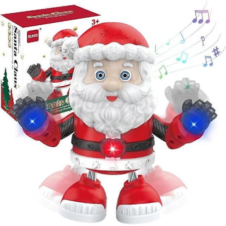 Elektrisk Julenisse Leke, Twerking Julenisse, Ristende Julenisse Dukker, Julenisse med Elektrisk Dans og Musikk med LED Lys Dukke Julegave til Barn
