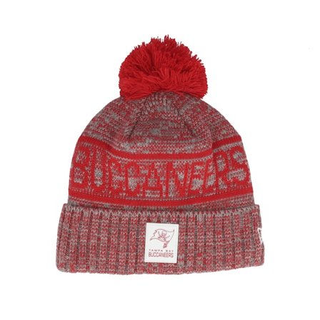 New Era - NFL Rouge pom Bonnet - Tampa Bay Buccaneers NFL 25 Sideline Cold Weather Sport Knit Red/Grey Pom @ Hatstore