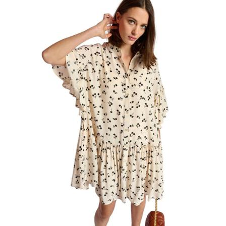 Essentiel Antwerp Robe Boulash Babydoll Hvid, Dame Hverdagskjoler