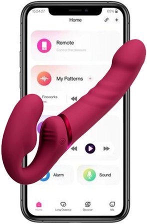 Lovense Lapis Vibrating Strapless Strap-On - Woome.pl