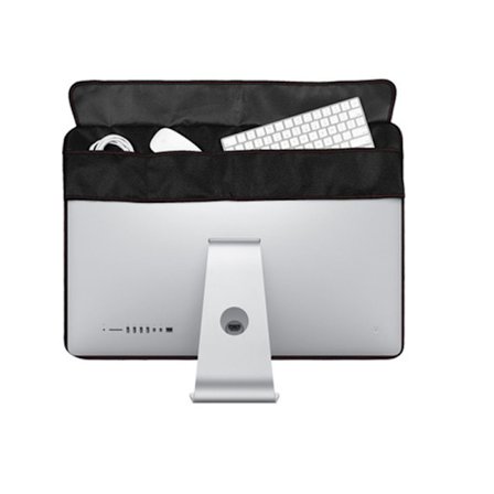 Svart dammskydd för Apple-skärmar (med ficka)