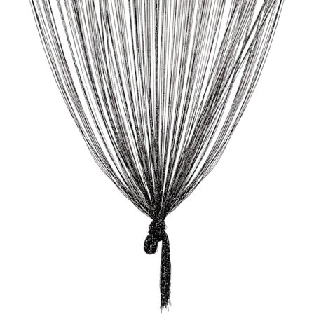 1*2m Svart Duggdråpe Gardinpanel Perfekt som Fluenetting