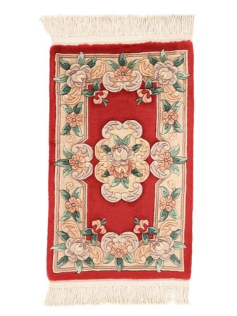 Tappeto Orientale Cinesi 90 Line 52X86 Beige/Rosso Scuro (Lana, Cina)