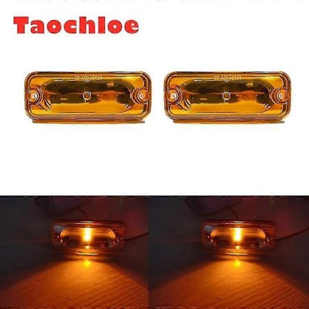 2 st 24V LED Vita Positionsljus För DAF CF Tung Lastbil Topp Solskydd Signallampor DAF lastbil Amber DAF solskydd Ljus