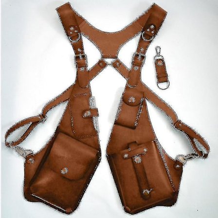 Middelalderlædersele-Hylstertaske Skjult Tyverisikker Tegnebog Motorcykel Stil Telefonpung Viking Cosplay Festivaltaske Mænd Kvinder