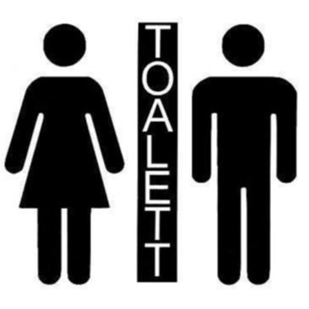 Väggdekor/Väggord - Toalett symbol