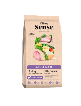 DIBAQ - Sense Dog LG Maxi Turkey 12 kg - Hund - Hundefôr & hundemat - Tørrfôr for hund - ZOO.no
