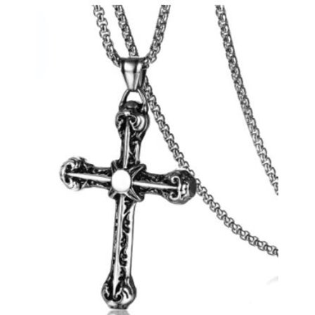 Rostfritt stål HALSBAND Kors