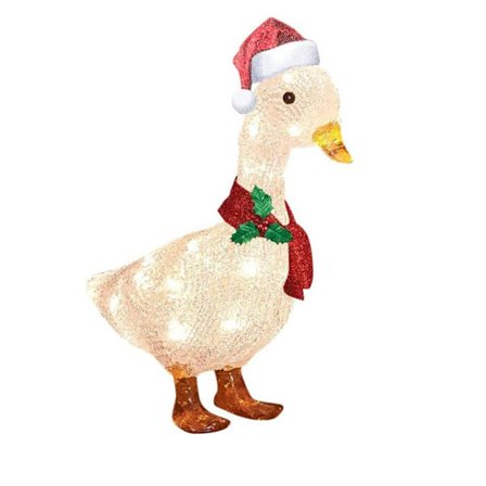 Julebelysning And i Metal med Halstørklæde Vandtæt til Gårdhave Terrasse Have Kunst Ornament Juledekoration Gaver