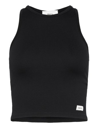 Collective Rib Tank Top W Black Craft