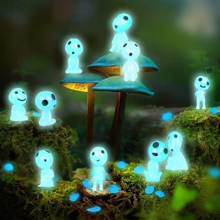 10 st Prinsessan Mononoke figur skogsandar för uteplats balkong