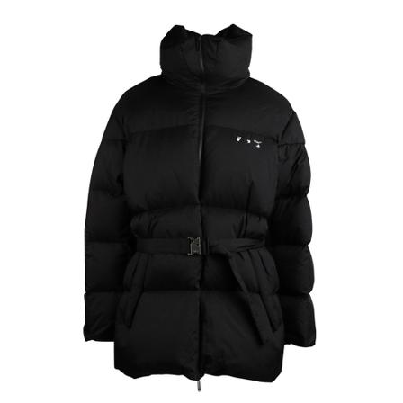 Off White Tuck detail Jakke Sort, Dame